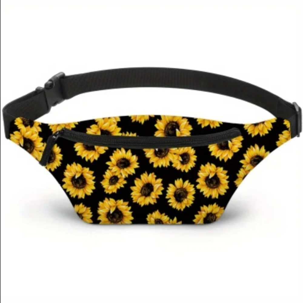 Sunflower Print Fanny Pack. NEW!